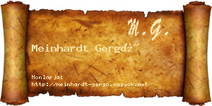 Meinhardt Gergő névjegykártya